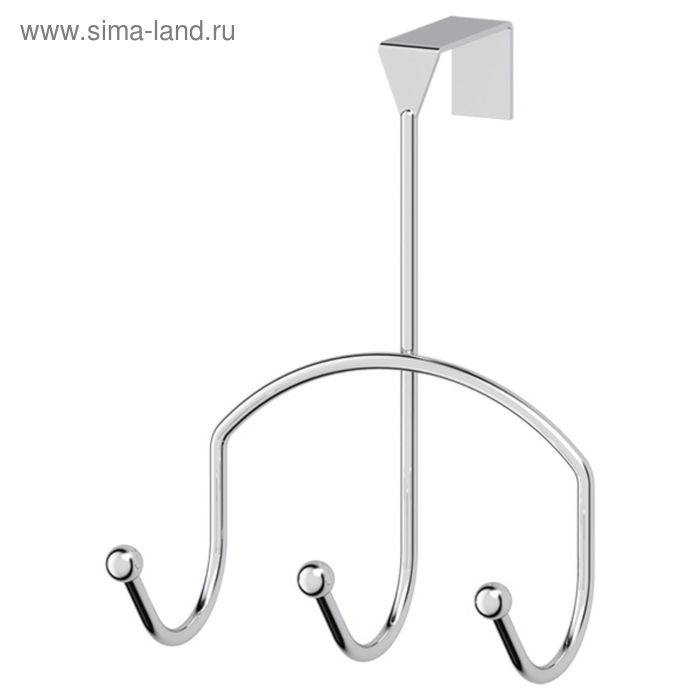 Крючок навесной тройной, хром - Фото 1
