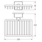 Мыльница-решетка, хром, FBS - Фото 2