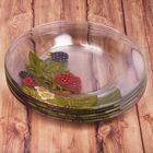 Набор тарелок стекло "Лесные ягоды", 6 шт., 20 см - Фото 1