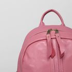 Рюкзак на молнии, 1 отдел, 3 наружных кармана, цвет розовый - Фото 4
