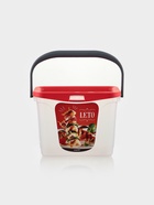 Контейнер для шашлыка c ручкой BEROSSI Leto, 6 л, пластик, прозрачный, крышка красная - Фото 2