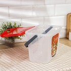 Контейнер для шашлыка c ручкой BEROSSI Leto, 6 л, пластик, прозрачный, крышка красная - Фото 3