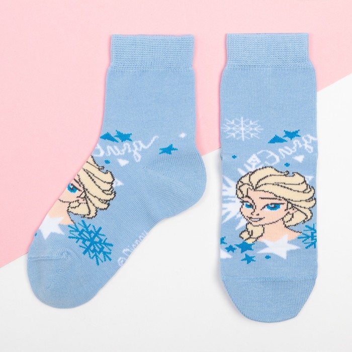 Носки детские короткие «Эльза», 18-20 см - Фото 1