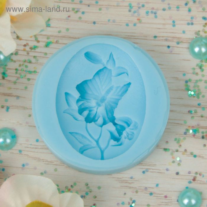 Молд силикон для полимерной глины №156 "Бабочка на цветке" 4х3 см - Фото 1