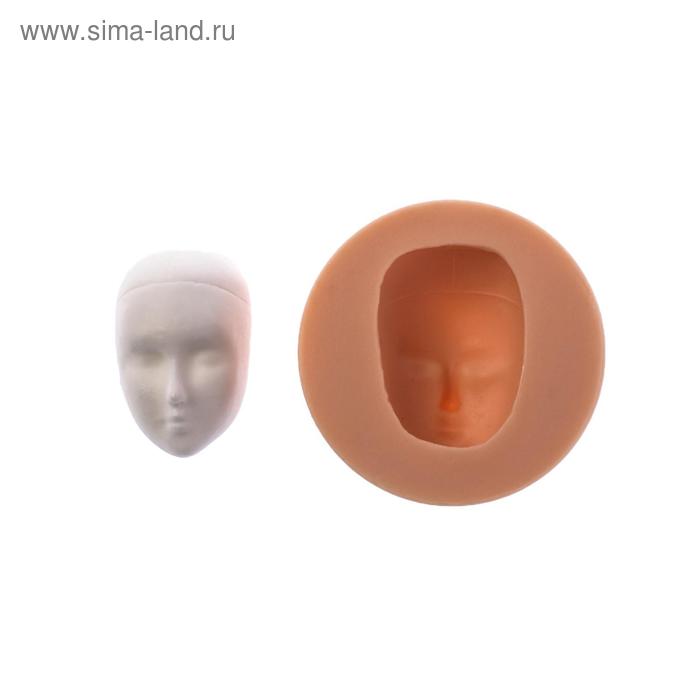 Молд силикон для полимерной глины №529 "Голова с чертами лица" 3х2,2 см МИКС - Фото 1