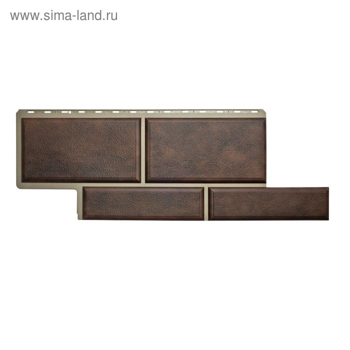 Фасадная панель "Камень Флорентийский", коричневый 1,25*0,45м - Фото 1