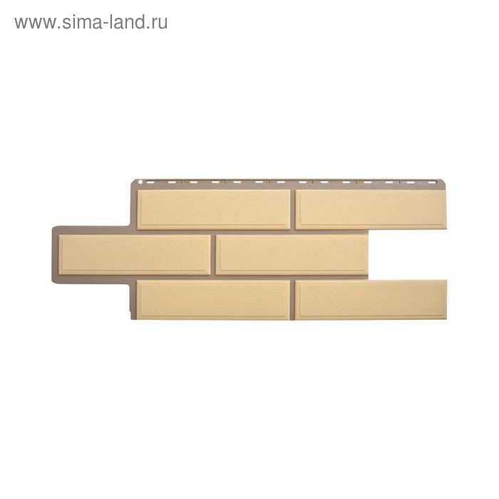 Фасадная панель "Камень Венецианский", песчаный 1,25*0,45м - Фото 1