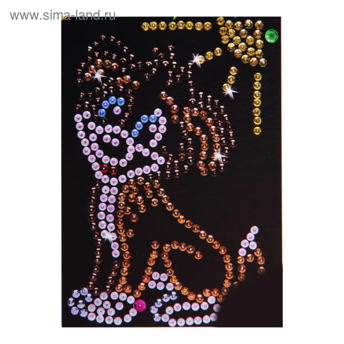 Мозаика из пайеток "Собака щенок" - Фото 1