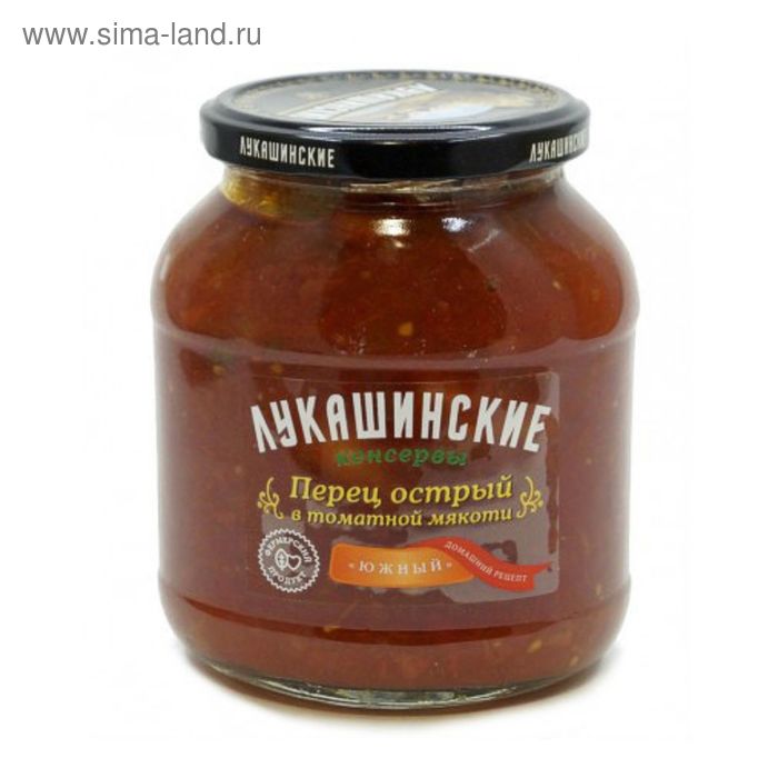 Перец "Лукашинские" южный острый в томатной мякоти 670г - Фото 1