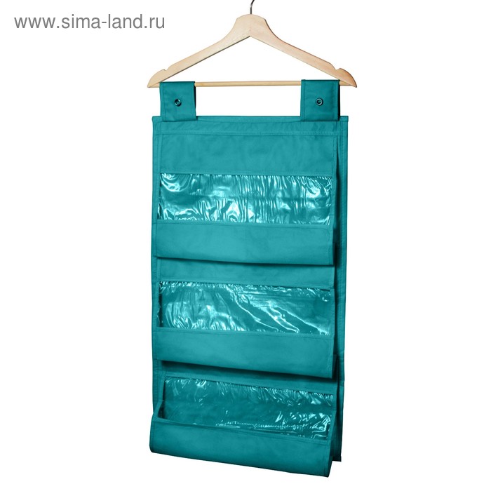 Органайзер подвесной для сумок и аксессуаров, цвет бирюзовый - Фото 1