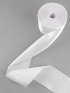 Лента атласная, 100 мм, 100±5 м, белая - Фото 2