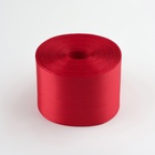 Лента атласная, 100 мм, 100±5 м, красная - Фото 2