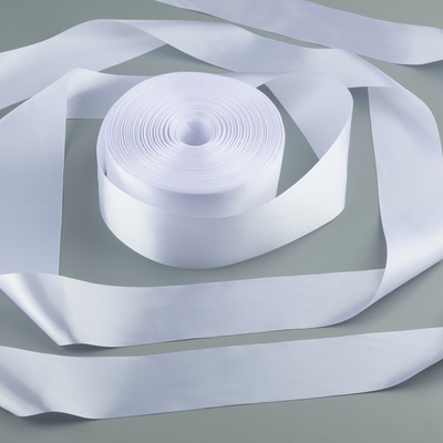 Лента атласная, 50 мм, 100±5 м, белый