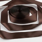 Лента атласная, 50 мм × 100 ± 5 м, цвет шоколадный - фото 317974425