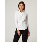 Рубашка женская с рельефами, размер 40, белый, хлопок 100% - Фото 1