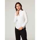 Рубашка женская с рельефами, размер 40, белый, хлопок 100% - Фото 3