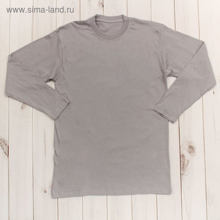 Джемпер (футболка) с длинными рукавами цвет серый, размер S - Фото 1