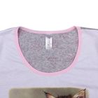 Пижама женская (футболка, бриджи) Два котенка 61 МИКС, принт Коты, р-р 42 - Фото 2