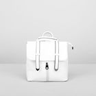 Рюкзак на молнии, 1 отдел с перегородкой, наружный карман, цвет белый - Фото 1