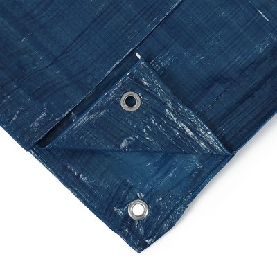 Тент защитный, 3 × 2 м, плотность 60 г/м², УФ, люверсы шаг 1 м, синий