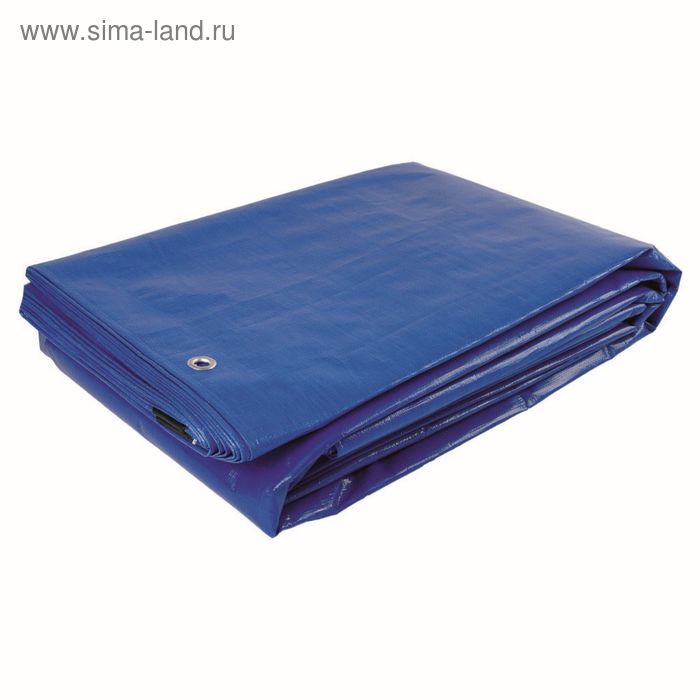 Тент защитный, 6 × 4 м, плотность 180 г/м², люверсы шаг 1 м, синий - Фото 1