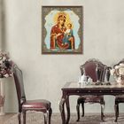 Гобеленовая картина "Икона Иверская Божия Матерь" 27х31 см - Фото 1