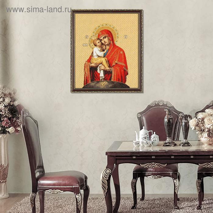 Гобеленовая картина "Икона Почаевская Богоматерь" 26х30 см - Фото 1
