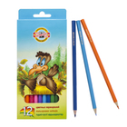 Карандаши 12 цветов Koh-I-Noor 3552, "Птицы" - Фото 1