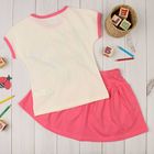 Комплект для девочки (блузка, юбка), рост 98 см, цвет коралловый/экрю Л628 - Фото 2
