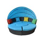 Круглый шезлонг кровать-трансформер, серая - Фото 2