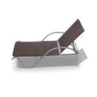 Шезлонг, искусственный ротанг, коричневый - Фото 2