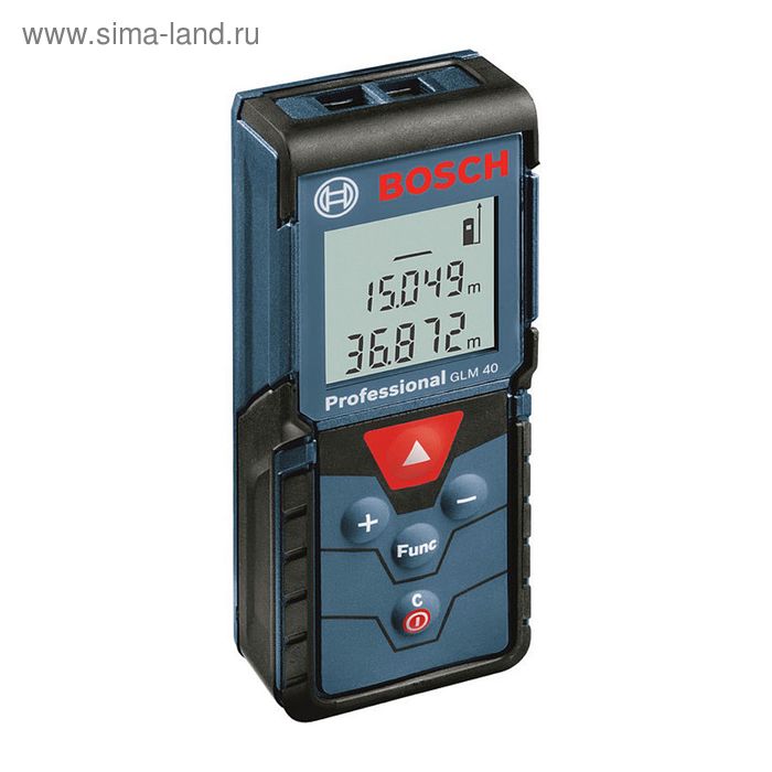 Лазерный дальномер Bosch GLM 40 (0601072900), IP54, 0,15-40м, ± 1,5мм, площадь/объем - Фото 1