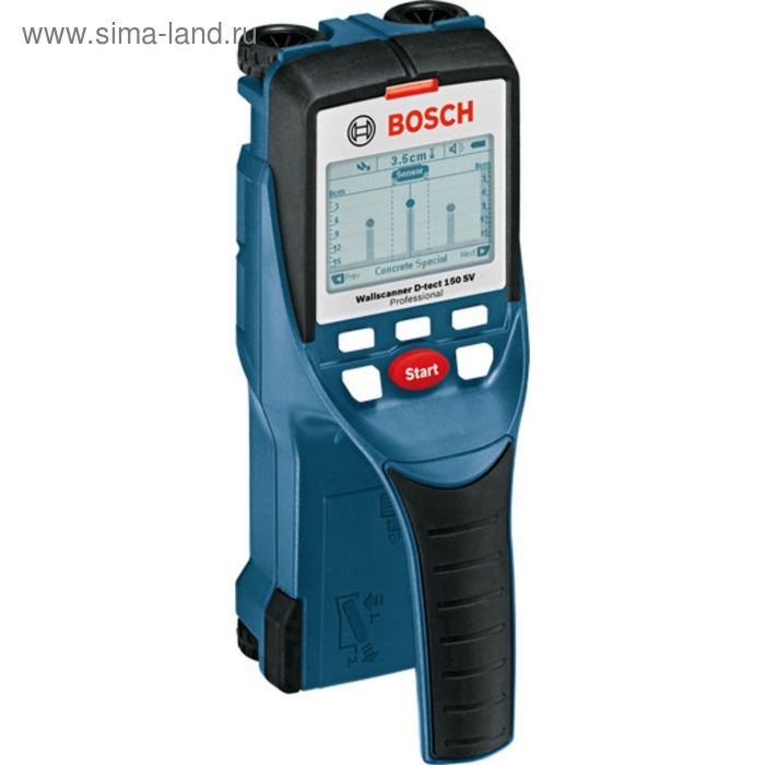 Детектор Bosch D-TECT 150SV (0601010008), MAX глубина 15 см, мет./дерево/пластик - Фото 1