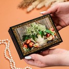 Шкатулка «Ландыши в кувшине», 10×14 см, лаковая миниатюра - фото 9759318