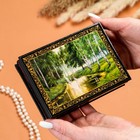 Шкатулка «Аисты в лесу», 10×14 см, лаковая миниатюра - фото 8320100