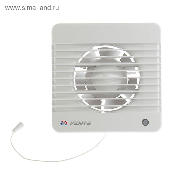Вентилятор вытяжной VENTS 100 МВ, d=100 мм, с шнурковым выключателем, цвет белый - Фото 1
