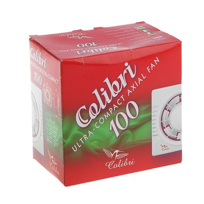 Вентилятор вытяжной COLIBRI 100, d=100 мм, 220-240 В, белый