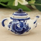 Чайник фарфор «Сувенирный», 4×4×6 см, гжель - Фото 5