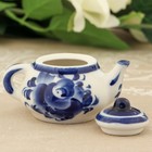 Чайник фарфор «Сувенирный», 4×4×6 см, гжель - Фото 6