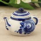 Чайник фарфор «Сувенирный», 4×4×6 см, гжель - Фото 7