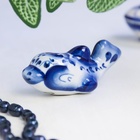 Сувенир гжель «Дельфин», бело-синий,керамика, - Фото 1