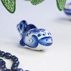 Сувенир гжель «Дельфин», бело-синий,керамика, - Фото 2