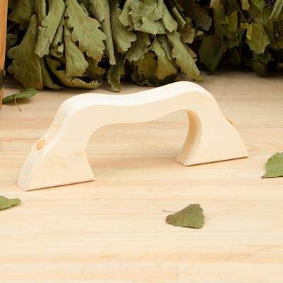 Ручка дверная для бани и сауны «М-ка». деревянная, «Добропаровъ»