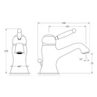 Смеситель для раковины PONSI, античное серебро - Фото 2