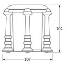 Держатель со стаканом настольный, фарфор; античная медь, 3SC - Фото 2