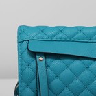 Клатч женский на молнии, 2 отдела, наружный карман, регулируемый ремень, цвет голубой - Фото 4