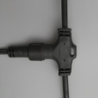 Гирлянда "Занавес" уличная УМС, 2 х 6 м, каучук Н.Т, LED-1520-220V, шнур питания, нить тёмная, свечение белое - Фото 3
