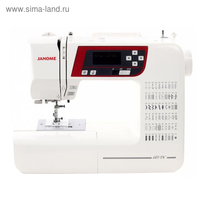 Швейная машина Janome 603 DC, 60 операций, автомат, бело-красная - Фото 1