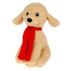 Мягкая игрушка "Собака с шарфом сидит", цвет МИКС, 28 см - Фото 1