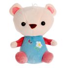 Мягкая игрушка "Медведь с вышитым цветком", 17 см, МИКС - Фото 2